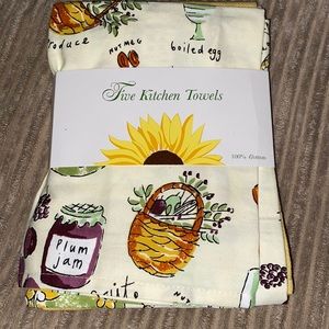 🆕Five Kitchen Towels 100%
Cotton NWT